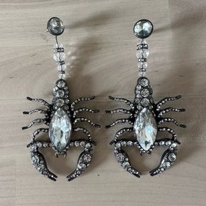 Zara scorpion rhinestone earrings - NWOT